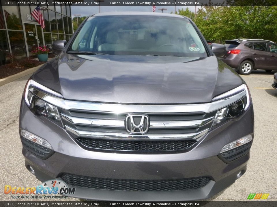 2017 Honda Pilot EX AWD Modern Steel Metallic / Gray Photo #6