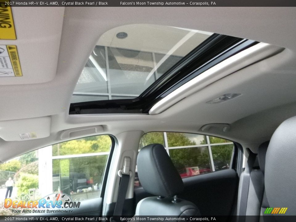 2017 Honda HR-V EX-L AWD Crystal Black Pearl / Black Photo #12