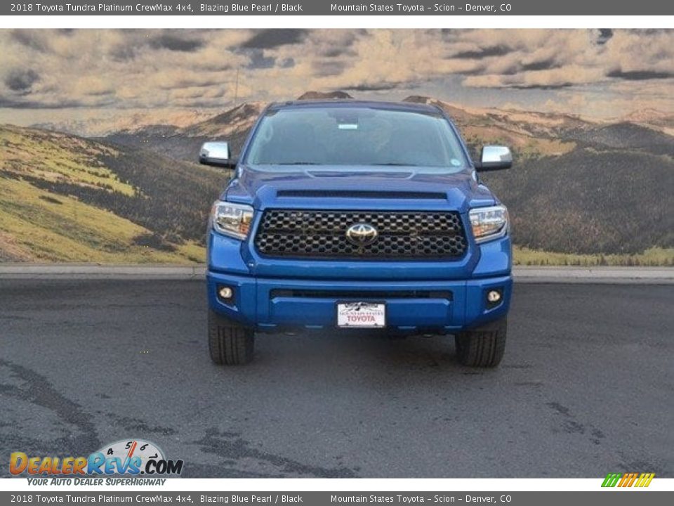 2018 Toyota Tundra Platinum CrewMax 4x4 Blazing Blue Pearl / Black Photo #2