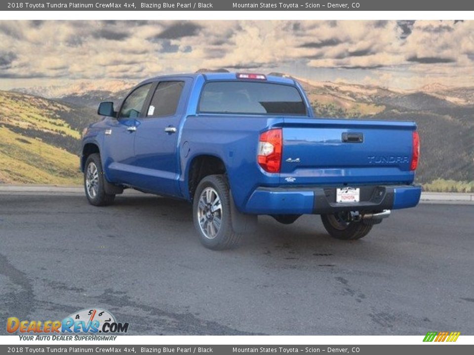 2018 Toyota Tundra Platinum CrewMax 4x4 Blazing Blue Pearl / Black Photo #3