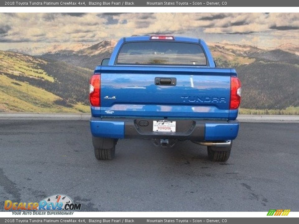 2018 Toyota Tundra Platinum CrewMax 4x4 Blazing Blue Pearl / Black Photo #4