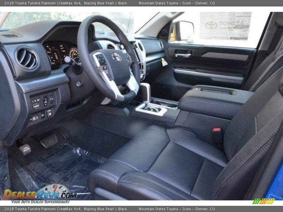Black Interior - 2018 Toyota Tundra Platinum CrewMax 4x4 Photo #5