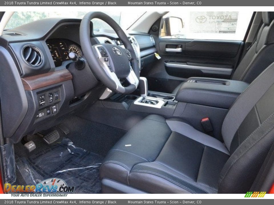 Black Interior - 2018 Toyota Tundra Limited CrewMax 4x4 Photo #5