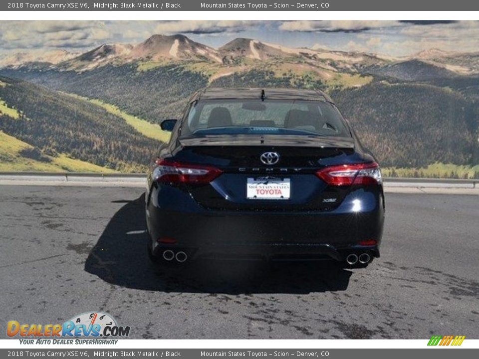 2018 Toyota Camry XSE V6 Midnight Black Metallic / Black Photo #4