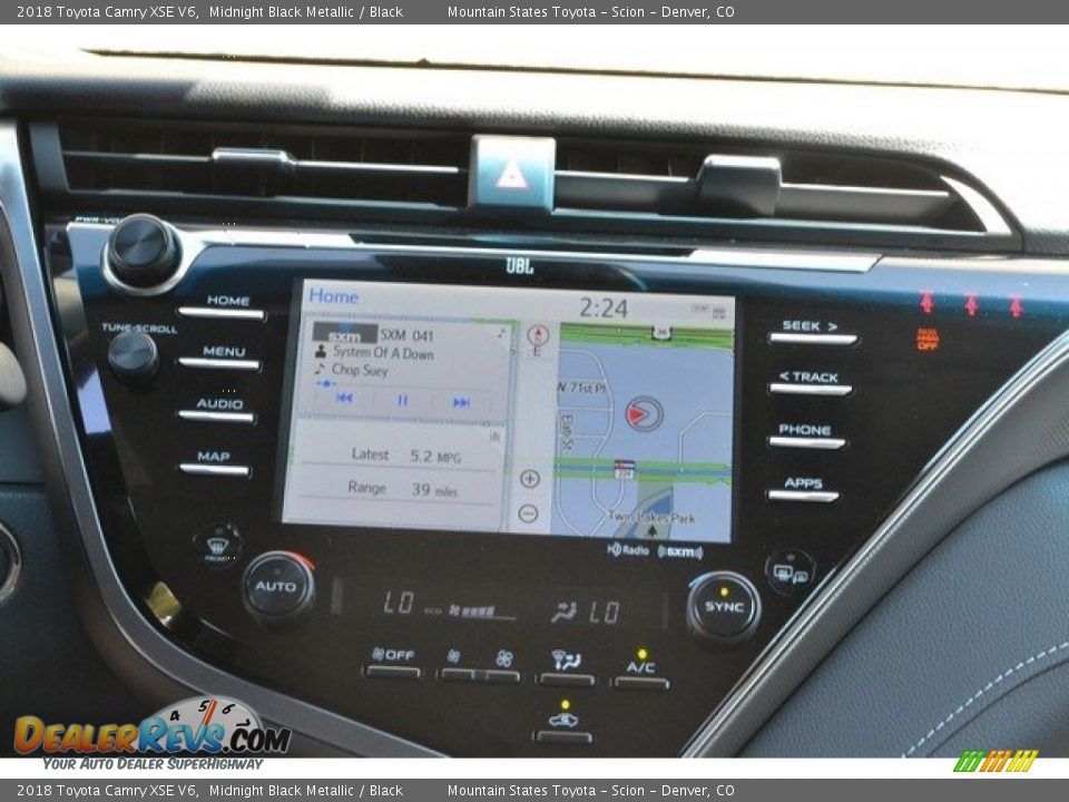 2018 Toyota Camry XSE V6 Midnight Black Metallic / Black Photo #6