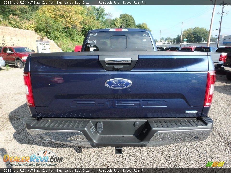 2018 Ford F150 XLT SuperCab 4x4 Blue Jeans / Earth Gray Photo #3