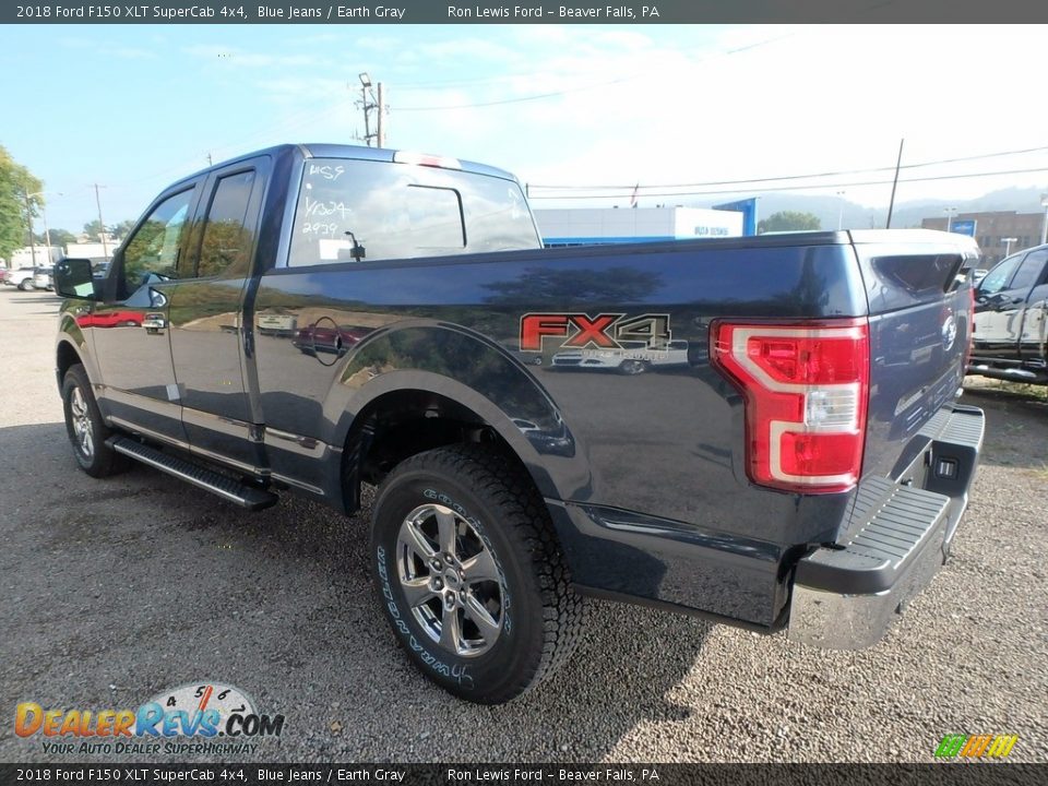 2018 Ford F150 XLT SuperCab 4x4 Blue Jeans / Earth Gray Photo #4