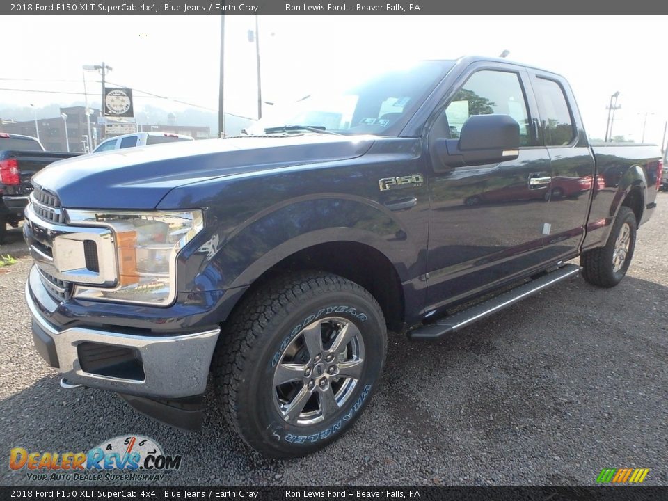2018 Ford F150 XLT SuperCab 4x4 Blue Jeans / Earth Gray Photo #6
