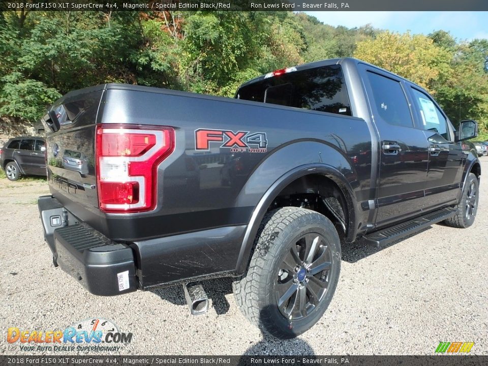 2018 Ford F150 XLT SuperCrew 4x4 Magnetic / Special Edition Black/Red Photo #2