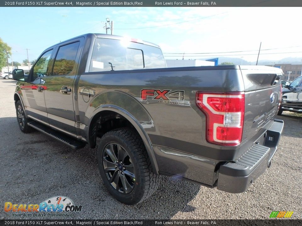 2018 Ford F150 XLT SuperCrew 4x4 Magnetic / Special Edition Black/Red Photo #4
