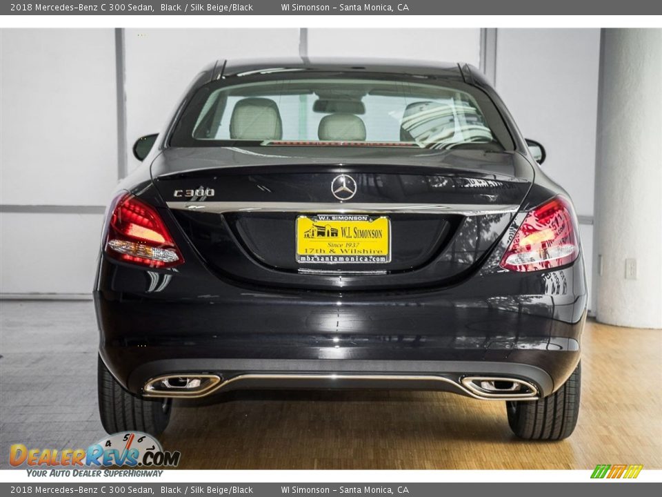 2018 Mercedes-Benz C 300 Sedan Black / Silk Beige/Black Photo #4