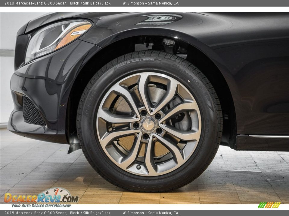 2018 Mercedes-Benz C 300 Sedan Black / Silk Beige/Black Photo #9