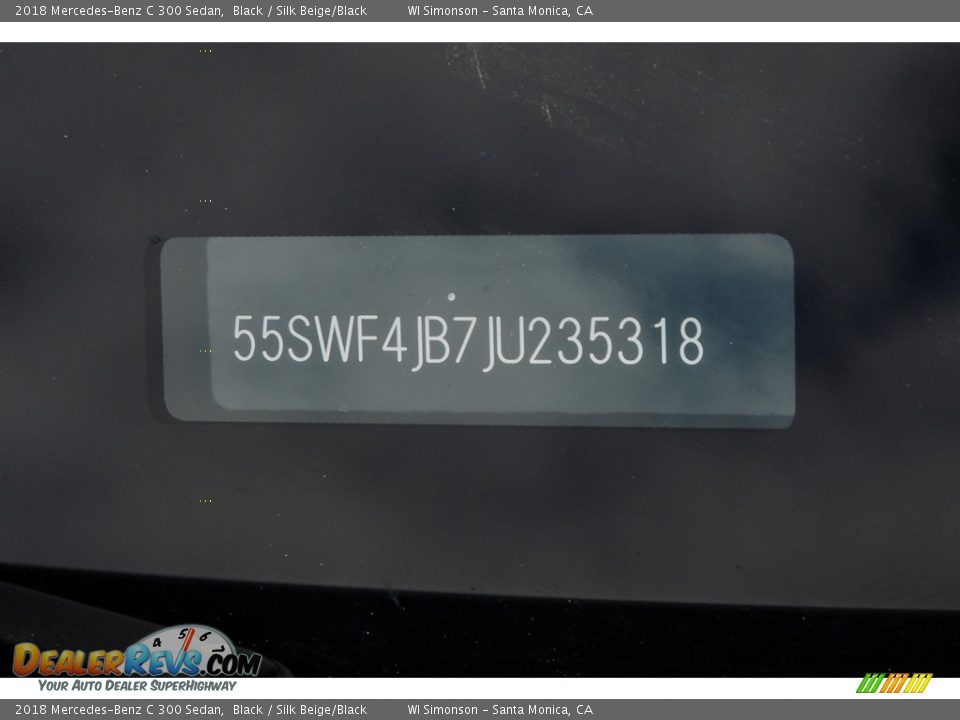 2018 Mercedes-Benz C 300 Sedan Black / Silk Beige/Black Photo #10