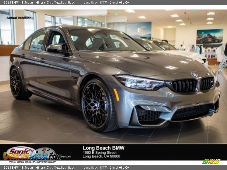 2018 BMW M3 Sedan Mineral Grey Metallic / Black Photo #1