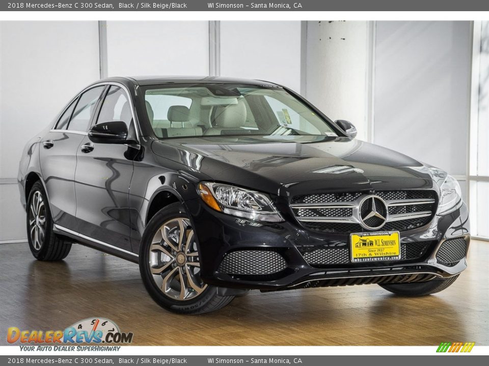 2018 Mercedes-Benz C 300 Sedan Black / Silk Beige/Black Photo #12