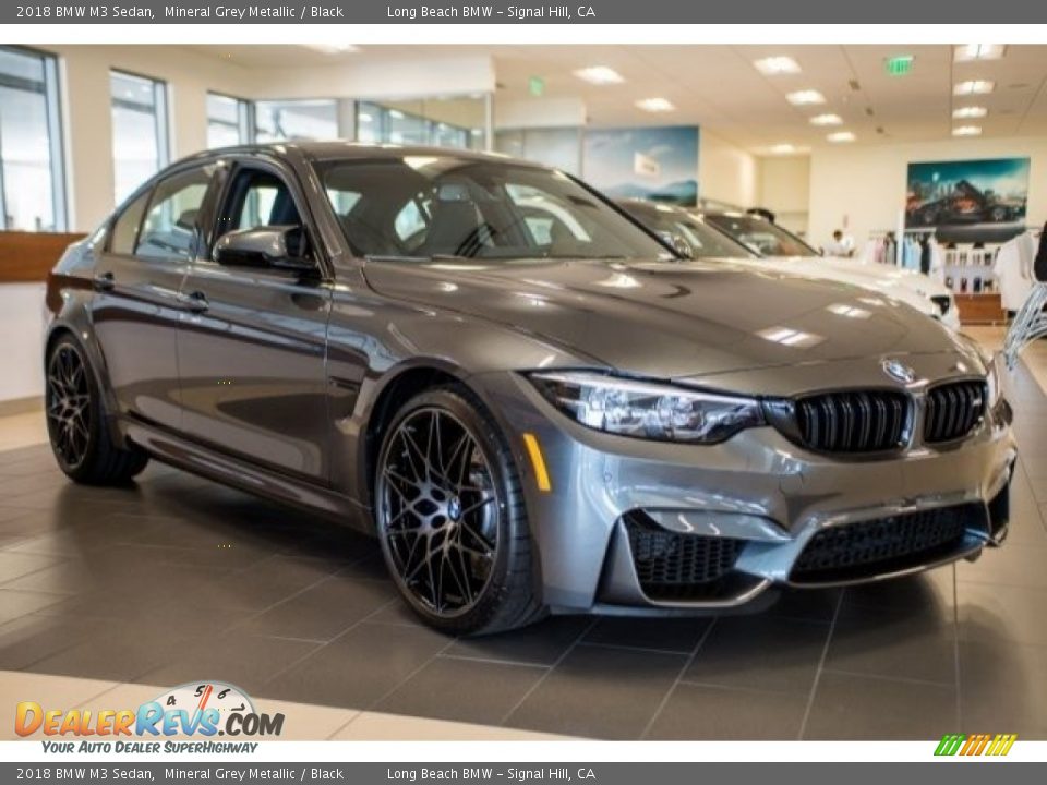 2018 BMW M3 Sedan Mineral Grey Metallic / Black Photo #11