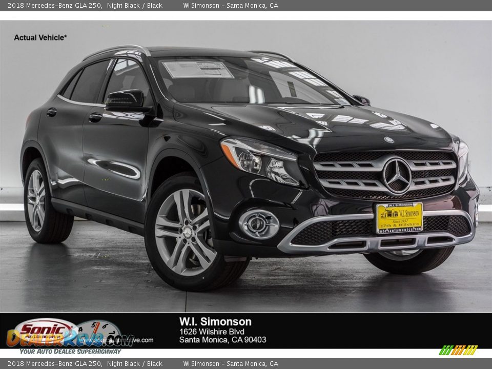 2018 Mercedes-Benz GLA 250 Night Black / Black Photo #1