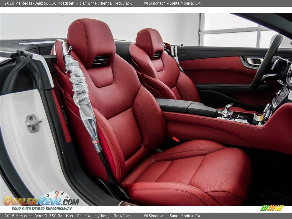 Bengal Red/Black Interior - 2018 Mercedes-Benz SL 550 Roadster Photo #2