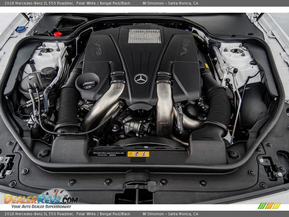 2018 Mercedes-Benz SL 550 Roadster 4.7 Liter DI biturbo DOHC 32-Valve VVT V8 Engine Photo #8