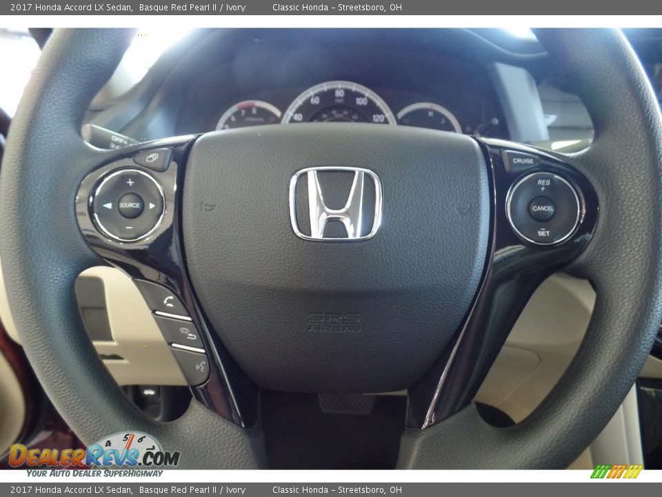 2017 Honda Accord LX Sedan Basque Red Pearl II / Ivory Photo #10