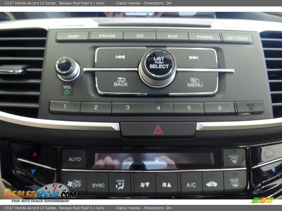 2017 Honda Accord LX Sedan Basque Red Pearl II / Ivory Photo #12