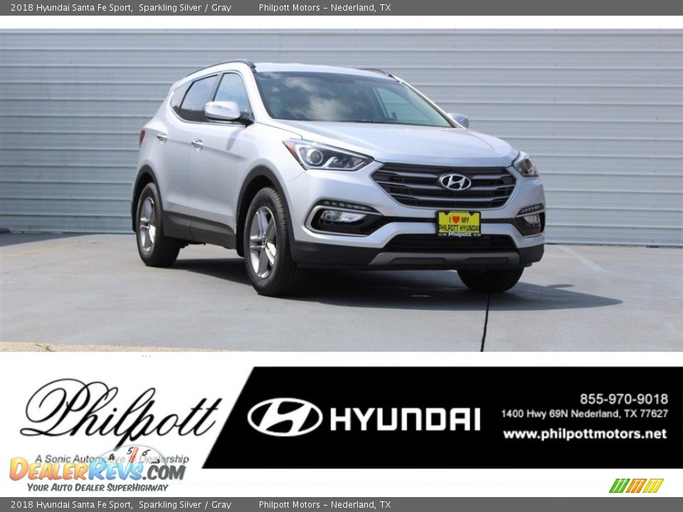 2018 Hyundai Santa Fe Sport Sparkling Silver / Gray Photo #1