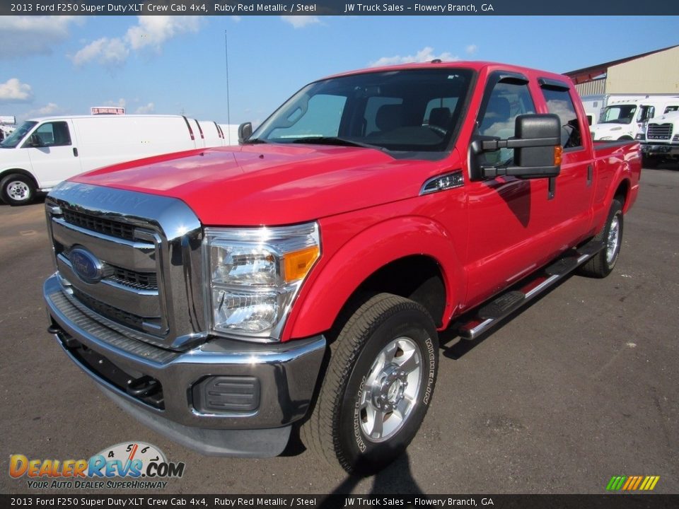 2013 Ford F250 Super Duty XLT Crew Cab 4x4 Ruby Red Metallic / Steel Photo #1