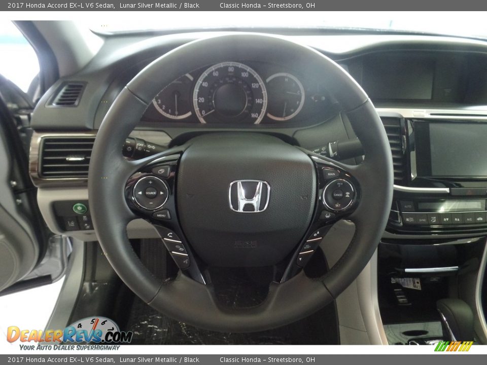 2017 Honda Accord EX-L V6 Sedan Lunar Silver Metallic / Black Photo #11