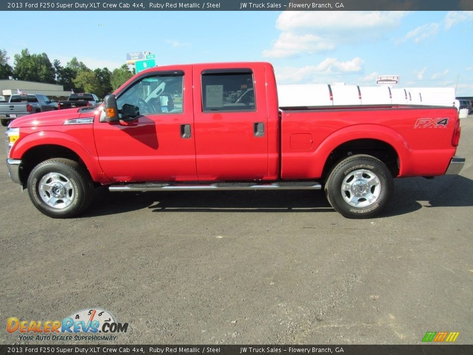 2013 Ford F250 Super Duty XLT Crew Cab 4x4 Ruby Red Metallic / Steel Photo #2