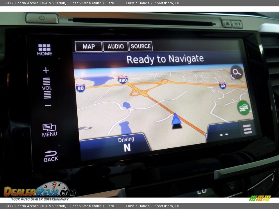 2017 Honda Accord EX-L V6 Sedan Lunar Silver Metallic / Black Photo #12