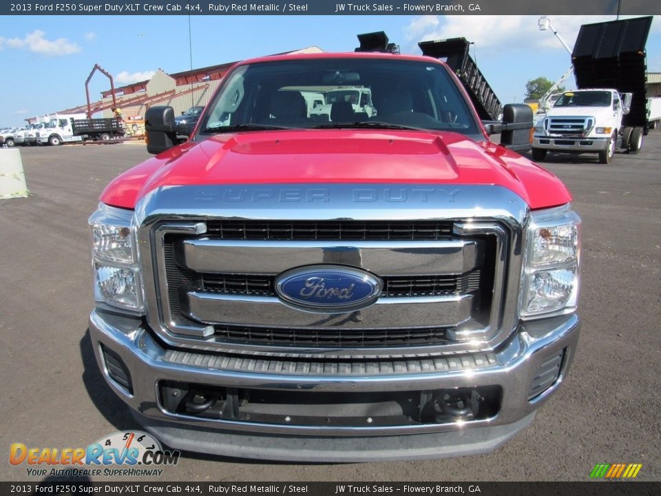 2013 Ford F250 Super Duty XLT Crew Cab 4x4 Ruby Red Metallic / Steel Photo #3