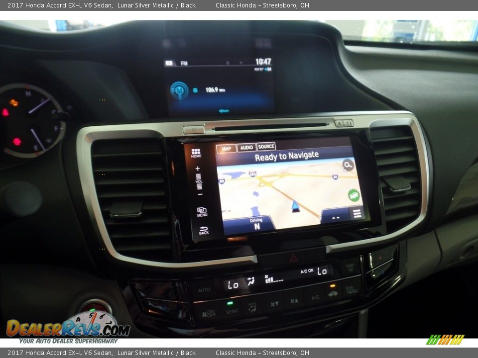 2017 Honda Accord EX-L V6 Sedan Lunar Silver Metallic / Black Photo #13