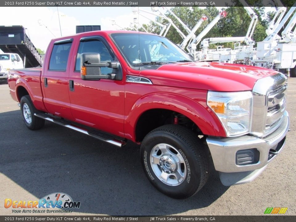 2013 Ford F250 Super Duty XLT Crew Cab 4x4 Ruby Red Metallic / Steel Photo #4