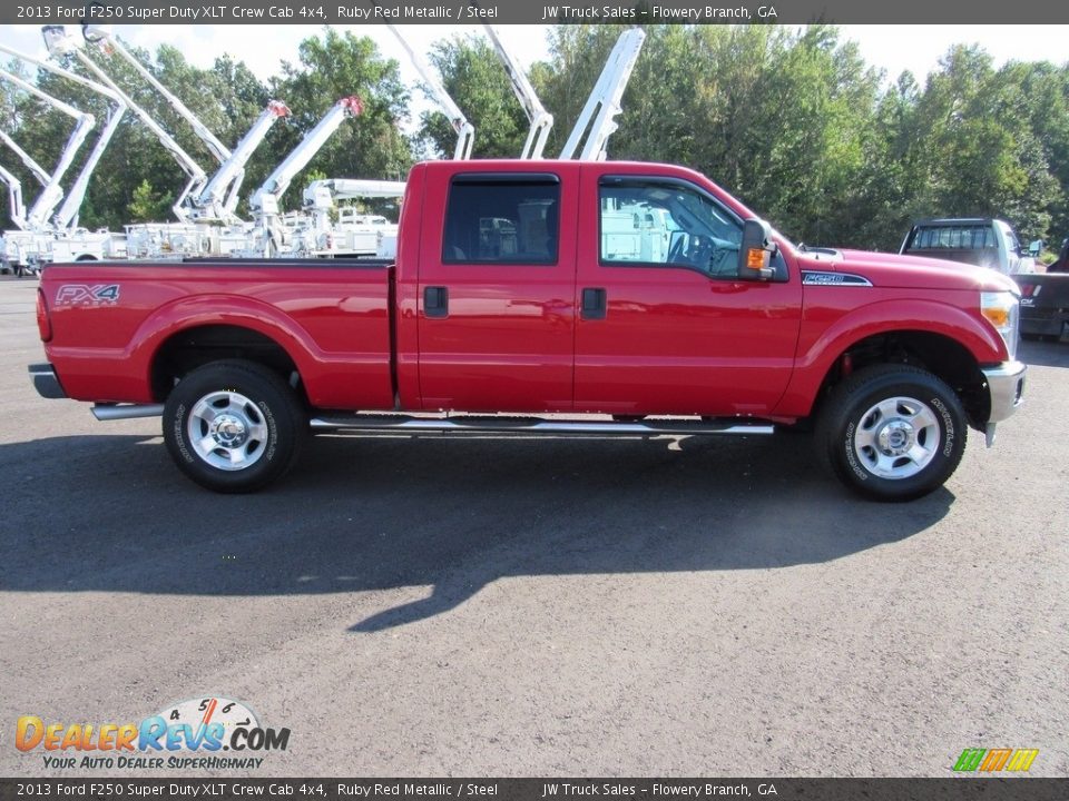 2013 Ford F250 Super Duty XLT Crew Cab 4x4 Ruby Red Metallic / Steel Photo #5