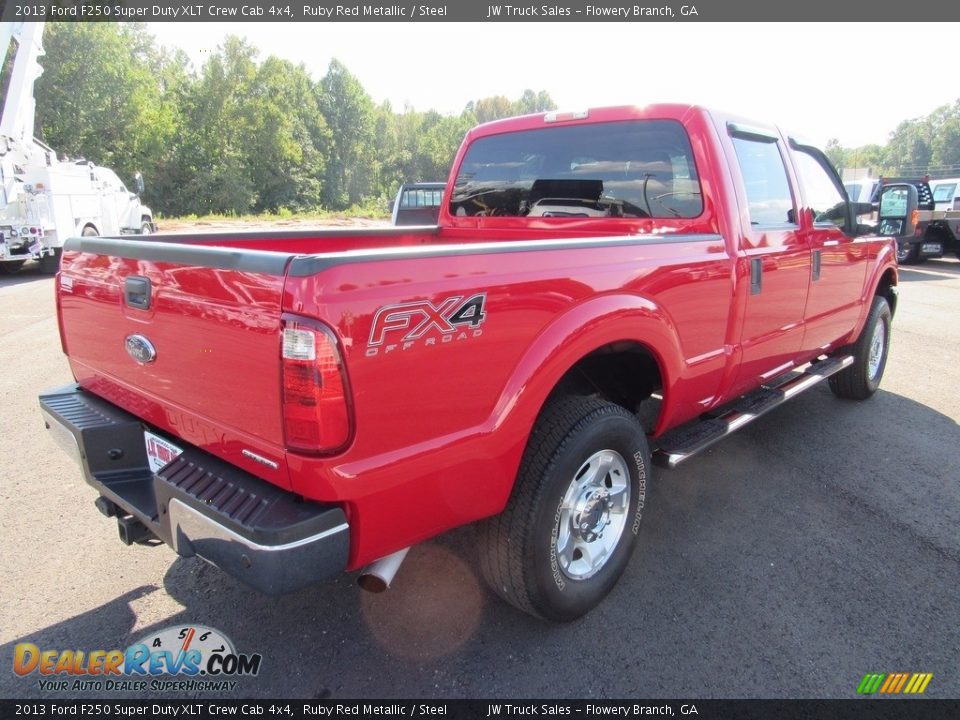2013 Ford F250 Super Duty XLT Crew Cab 4x4 Ruby Red Metallic / Steel Photo #6