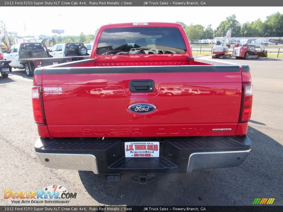 2013 Ford F250 Super Duty XLT Crew Cab 4x4 Ruby Red Metallic / Steel Photo #7