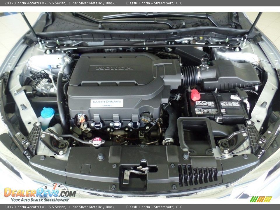 2017 Honda Accord EX-L V6 Sedan Lunar Silver Metallic / Black Photo #19