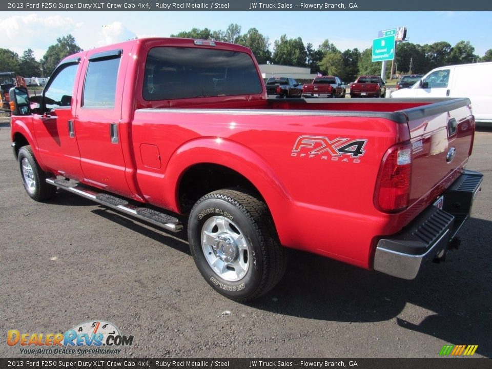 2013 Ford F250 Super Duty XLT Crew Cab 4x4 Ruby Red Metallic / Steel Photo #8