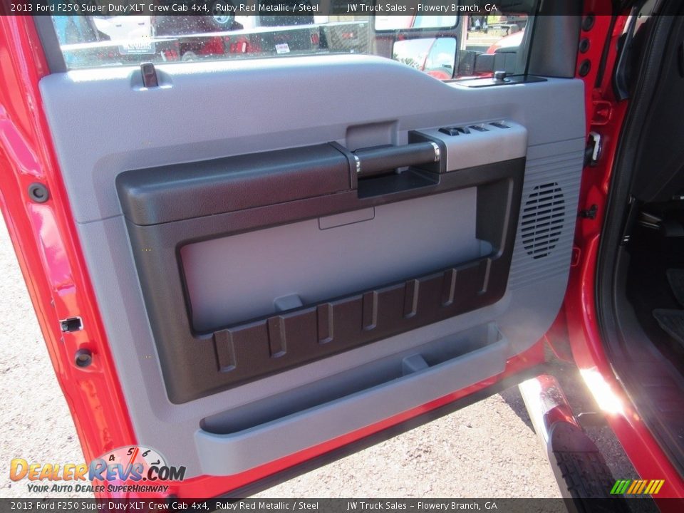 2013 Ford F250 Super Duty XLT Crew Cab 4x4 Ruby Red Metallic / Steel Photo #10