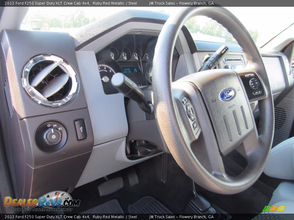 2013 Ford F250 Super Duty XLT Crew Cab 4x4 Ruby Red Metallic / Steel Photo #12