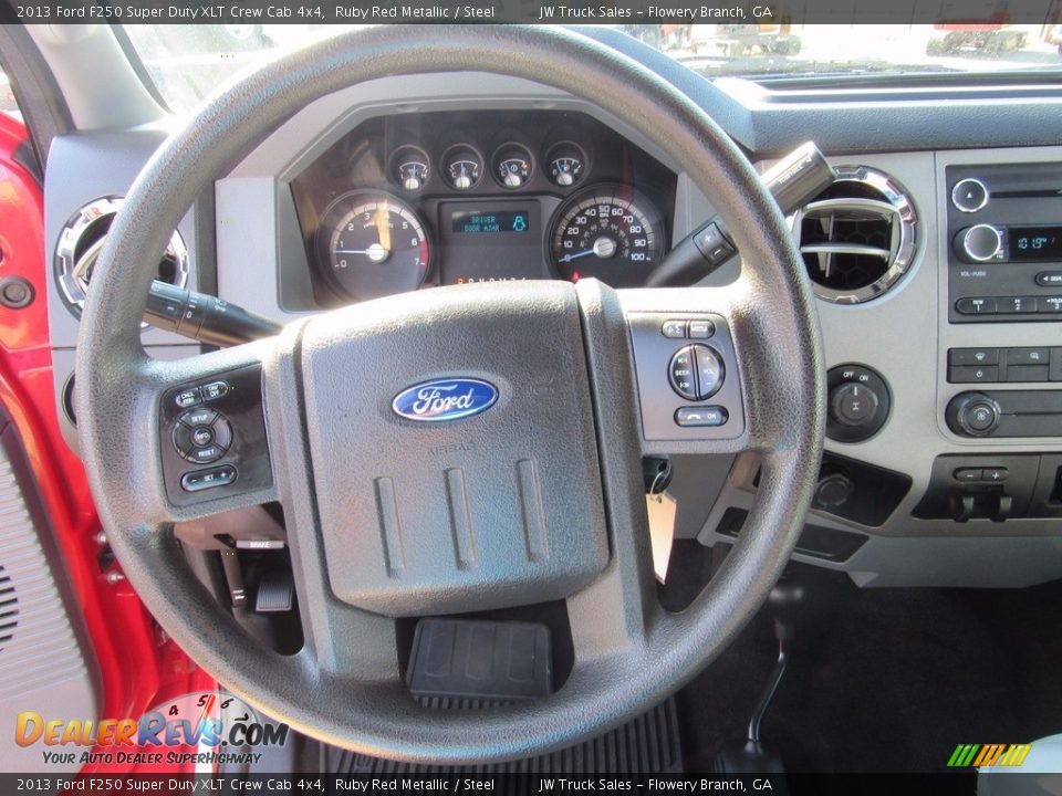 2013 Ford F250 Super Duty XLT Crew Cab 4x4 Ruby Red Metallic / Steel Photo #13