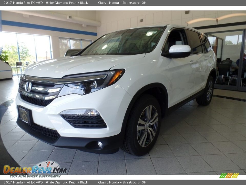 2017 Honda Pilot EX AWD White Diamond Pearl / Black Photo #1
