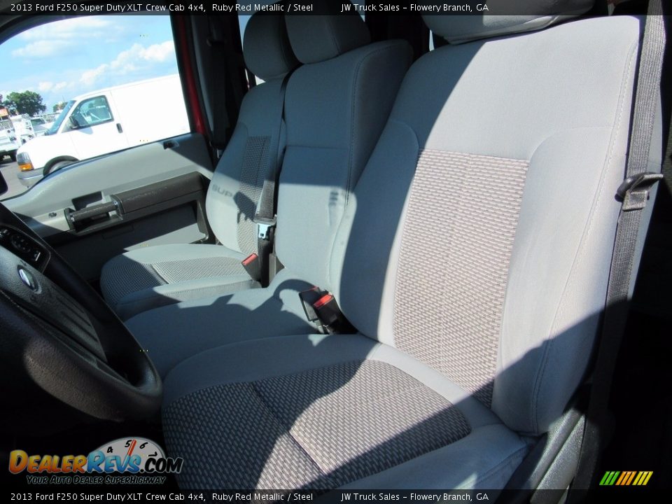 2013 Ford F250 Super Duty XLT Crew Cab 4x4 Ruby Red Metallic / Steel Photo #25