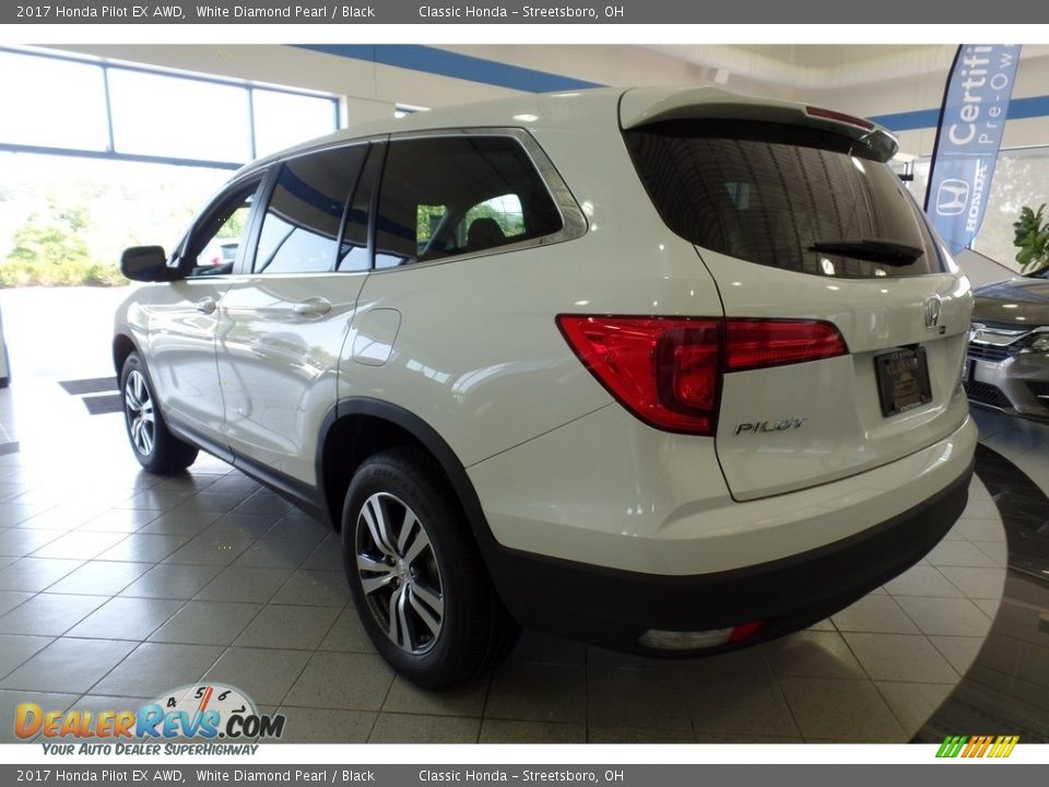 2017 Honda Pilot EX AWD White Diamond Pearl / Black Photo #4