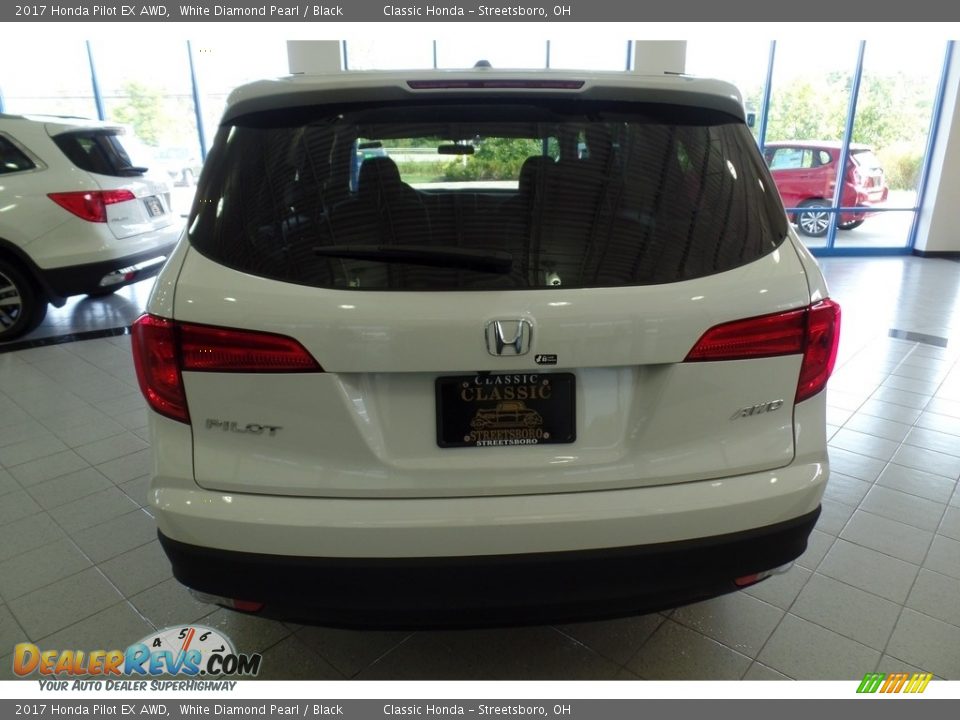 2017 Honda Pilot EX AWD White Diamond Pearl / Black Photo #5