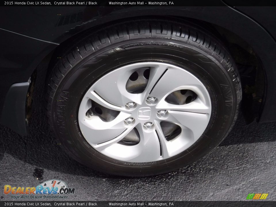 2015 Honda Civic LX Sedan Crystal Black Pearl / Black Photo #3