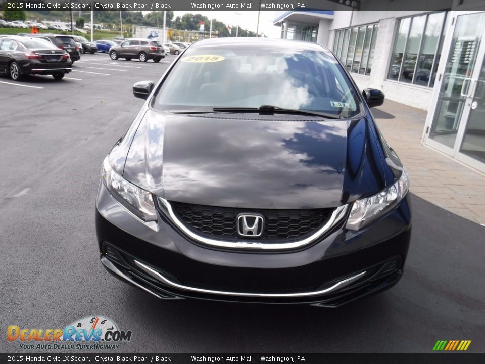 2015 Honda Civic LX Sedan Crystal Black Pearl / Black Photo #4