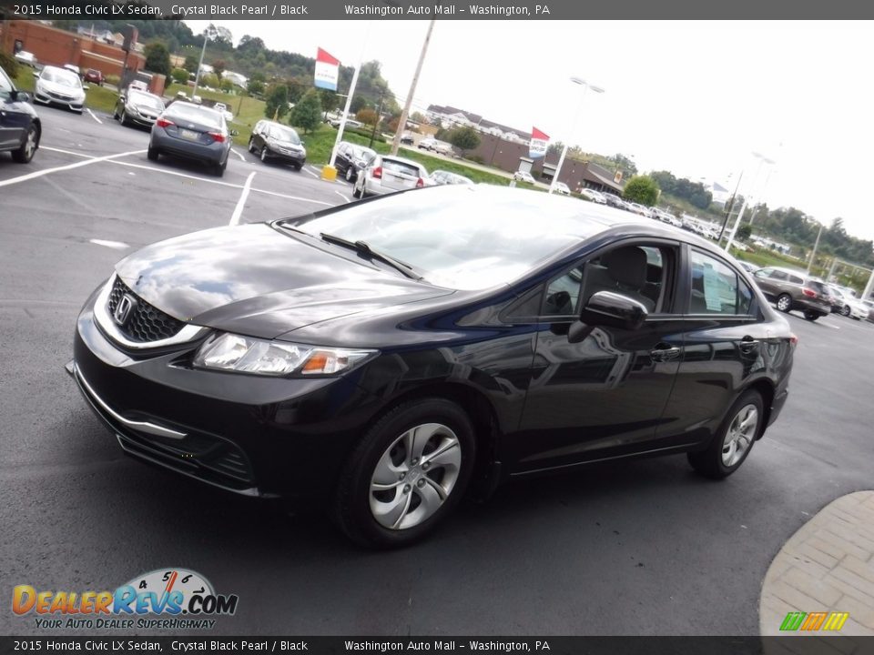 2015 Honda Civic LX Sedan Crystal Black Pearl / Black Photo #5