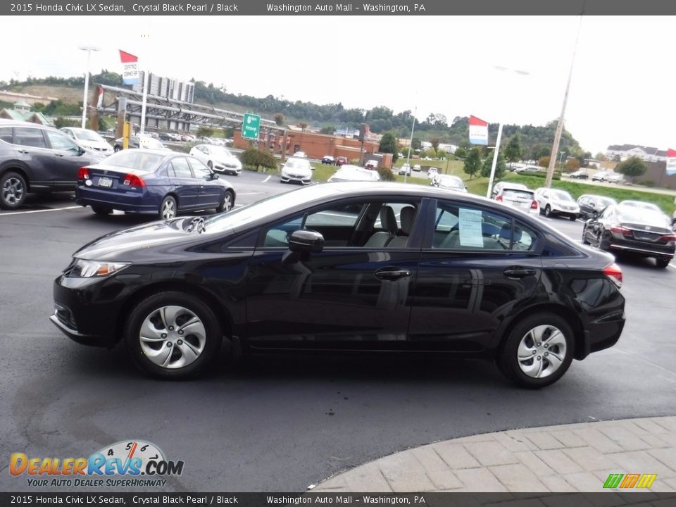 2015 Honda Civic LX Sedan Crystal Black Pearl / Black Photo #6