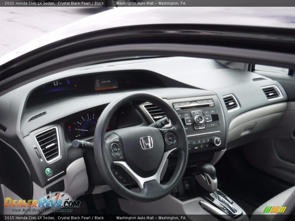 2015 Honda Civic LX Sedan Crystal Black Pearl / Black Photo #7